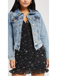 JACHETĂ DIN DENIM CU GULER