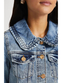 JACHETĂ DIN DENIM CU GULER