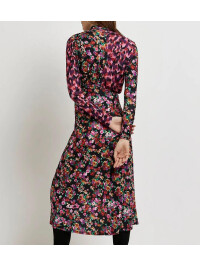 ROCHIE CU IMPRIMEURI FLORALE CONTRASTANTE