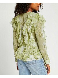 BLUZA CU IMPRIMEU FLORAL VERDE