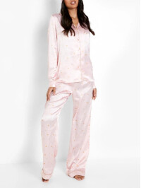 SET PIJAMA CU ASPECT SATINAT