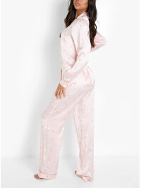 SET PIJAMA CU ASPECT SATINAT