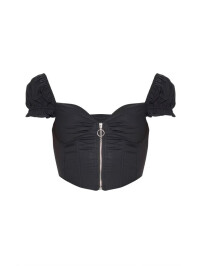 TOP NEGRU CU FERMOAR