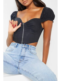 TOP NEGRU CU FERMOAR