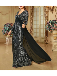 ROCHIE LUNGA CU PAIETE SI PLASA