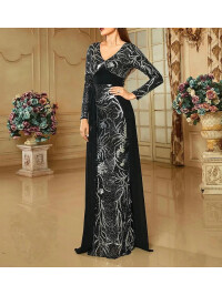 ROCHIE LUNGA CU PAIETE SI PLASA