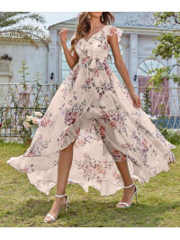 ROCHIE CU VOLANE SI IMPRIMEU FLORAL