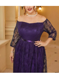 ROCHIE MOV CU DANTELA