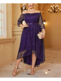 ROCHIE MOV CU DANTELA