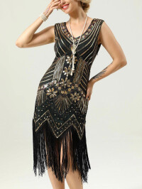 ROCHIE CU PAIETE SI STRASURI AURII