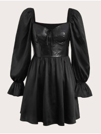 ROCHIE NEAGRA CU MANECI SHEIN