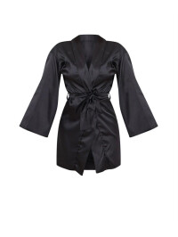 HALAT DIN SATIN NEGRU