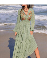 ROCHIE MAXI CU MÂNECĂ