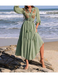 ROCHIE MAXI CU MÂNECĂ