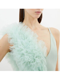 BODY DIN JERSEU DRAPAT DRAMA PONTE ȘI TULLE