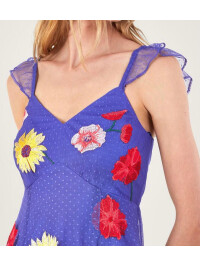 ROCHIE MIDI CU MOTIVE FLORALE-XL