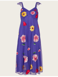 ROCHIE MIDI CU MOTIVE FLORALE-XL