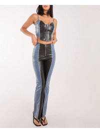 PANTALONI UȘOR EVAZAȚI-XS