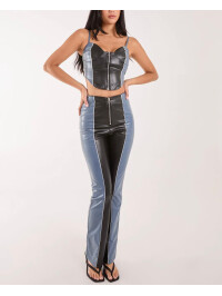 PANTALONI UȘOR EVAZAȚI-XS